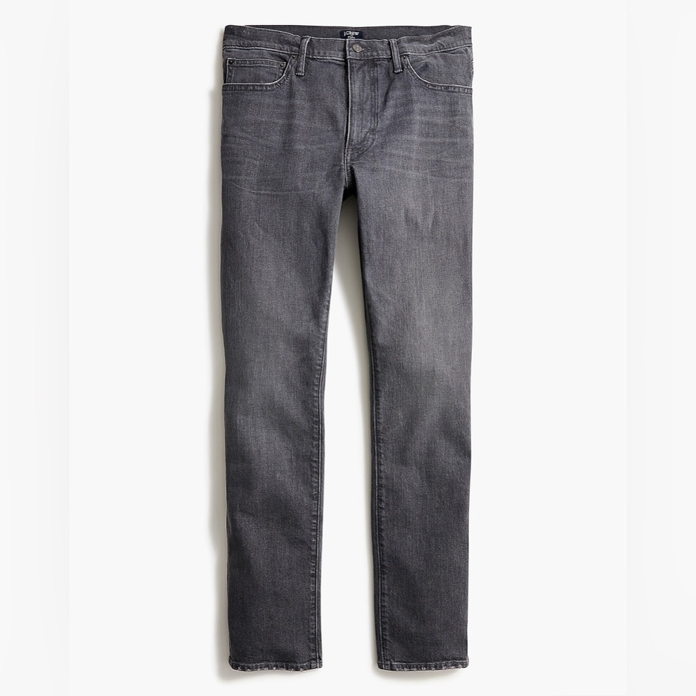 J.Crew men’s 34x32 straight fit grey jeans in signature flex